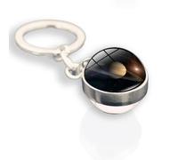 Llavero Con Colgante De Planeta Saturno, Llavero De Cristal De Doble Cara Del Sistema Solar, Llavero De Cielo Del Tiempo, Llavero Colgante, Adorno De Bolsa, Llavero De Planeta Galaxy Universe, Llaver