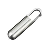 Llavero con Contenedor de Pastillas, Contenedor de Medicamentos de Acero Inoxidable J21, Mini Portabotellas Portátil, Llavero, Estuche para Pastillas, Llavero, Estuche para