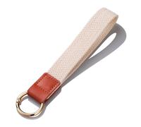 Llavero con cordón para la muñeca, correa de muñeca para llaves de coche, cámara, teléfono, identificación, soporte para hombres y mujeres, cuero para llaves, cartera de mano