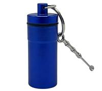 Llavero con cuchara de metal, organizador hermético, organizador de píldoras, para adultos, suplementos de de pescado, joyas, viajes, trabajo, senderismo, camping, viajes