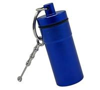 Llavero con cuchara de metal, pequeña, llavero de pastillero de viaje para bolso, suplementos de de pescado, joyería, adultos, hombres, mujeres, trabajo diario, viajes, senderismo, camping