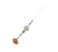 Llavero con cuentas acrílicas coloridas hechas a mano para el teléfono, para uso diario y colgante de pez payaso