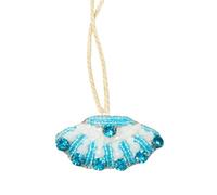 Llavero con cuentas de animales marinos, prácticos parches de tela, llavero, bolsa de accesorios, adorno contemporáneo, bolsas de decoración, llavero de tela, g