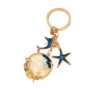 Llavero con dije costero en Accesorio para bolsa de aleación en tono dorado para transporte diario, decoración con tirador de cremallera, atractivo de estilo playero Accesorio con dije costero