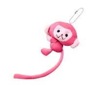 Llavero con dije de mono - muñeco colgante de felpa de dibujos animados, juguete de animal suave, accesorio adorable para bolso, llavero de peluche | Pieza decorativa creativa para mochila, bolso,