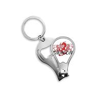 Llavero con diseño de alas de mito del oeste del este, cortador de cortaúñas, diseño de dragón