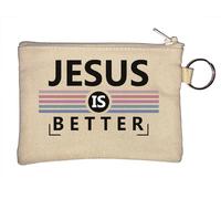 Llavero con diseño de Jesús is Better, color beige, beige, Talla única