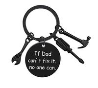 Llavero con diseño de llavero con texto en inglés "If Dad Can't Fix It No One Can", a, Talla única