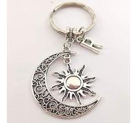 Llavero con diseño de luna, sol, luna, sol, luna, llavero