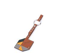 Llavero con Encanto de Cuero, Cubo, Rojo, 20 cm, Llavero