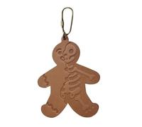 Llavero con encanto gótico con cierre de metal ligero, organizador de llaves, tema de Halloween, fijación segura para uso diario, llavero de calavera de Halloween, marrón claro, Talla única