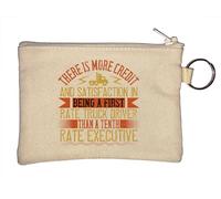 Llavero con eslogan en el transporte con texto en inglés "There is More Credit and Satisfaction in Trucking Than Slogan Keychain", color, beige, Talla única