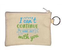 Llavero con eslogan "I Can't Continue to Hang Out with You", color beige, beige, Talla única