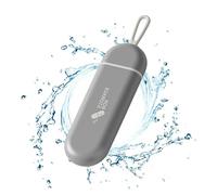 Llavero con estuche para pastillas de bolsillo | Botella de medicina portátil con cordón - Pastillero con llavero de 3 compartimentos, pastillero pequeño impermeable a prueba de humedad para vitaminas