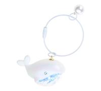 Llavero con forma de ballena, elegante colgante colgante, textura acrílica, adecuado para mochila y bolsa, llavero de ballena azul, blanco, Talla única