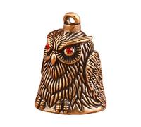Llavero con forma de búho antiguo, campanas de viento, hecho a mano, para decoración del hogar, adorno de buena suerte, adorno de metal antiguo, adorno de buena suerte