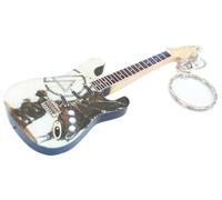 Llavero con forma de guitarra Linkin Park Meteora, negro y blanco, 10 cm