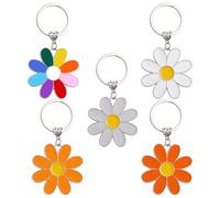 Llavero con Forma De Margarita, Cole De Flor, Bolso, Llavero De Metal, Regalo De Margarita, 5 Uds.