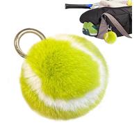 Llavero con forma de pelota de tenis de peluche, colgante de clip suave para mochilas, coches, carteras | Colgante de tenis único, mini decoración deportiva, bonito llavero para bolsos de bebé