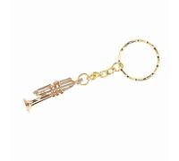 Llavero con forma de trompeta, instrumento musical de moda, regalo decorativo.