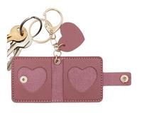 Llavero con foto, llavero con portafotos | protectora con apertura fácil de piel sintética para hombre y mujer boda San Álbum de viaje, violeta, riferimento alla descrizione