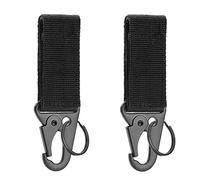 Llavero con gancho para cinturón, mosquetón colgante táctico, mosquetón para cinturón colgante, llavero táctico de nailon, para mochila, camping, senderismo, 2 piezas