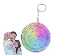 Llavero con gráfico de rueda de emociones, llavero de emociones - Llavero divertido de la rueda de color | Llavero creativo divertido de emoción de doble cara para adorno de prueba de salud mental, ad