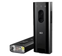 Llavero con herramienta K3 Ultramulti, clip magnético y encendedor instantáneo, luz de bolsillo recargable de 800 lúmenes, resistente al agua Ip68, para senderismo, emergencia (Black)