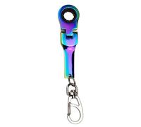 Llavero con llave de trinquete - Herramienta portátil moderna, llave de llavero funcional | Llave de trinquete compacta, llavero de trinquete de bolsillo de metal, llave inglesa pequeña p