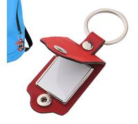 Llavero con Marco de Fotos de Piel sintética - Llavero con Marco de Fotos portátil | portafotos DIY para Mochilas, Bolsos, Bolsos, Regalos para Parejas, Amigos, Padres y Familia, Rojo,