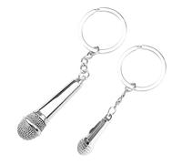Llavero con Micrófono De 2 Uds, Llavero Personalizado, Mini Cole De Micrófono, Llavero Creativo, Regalo para Amantes De La Música