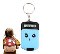 Llavero con mini calculadora: calculadora compacta con llavero, lindas calculadoras de dígitos de bolsillo funcionales, escritorio con botones coloridos | Accesorio de papelería para uso personal, via