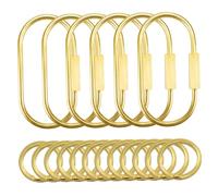 Llavero con mosquetón Juego de llavero con mosquetón de latón hecho a mano, 18 llaveros dorados con elegante diseño envuelto en alambre y clips de 2, 36 pulgadas para llaves, bolso, organizador de mon