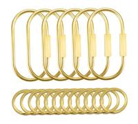 Llavero con mosquetón Juego de llaveros con mosquetón de latón hecho a mano, 18 llaveros dorados con elegante diseño envuelto en alambre y clips de 2, 36 pulgadas para llaves, bolso y organizador