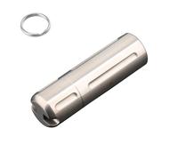 Llavero con pastillero, de titanio, impermeable, para pastillero, portátil, pequeño, frasco, cápsula, frasco, cápsula, contenedor para píldoras, para acampar al aire libre, viajes, senderismo