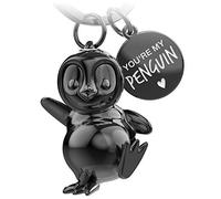 Llavero con pingüino de FABACH Breezy - pingüino amuleto de la suerte, regalo para novia o novio, aniversario - Grabado You're My Penguin, Negro (brillante). (Negro) - FB_BREEZY_SC