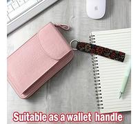 Llavero con pulsera universal de neopreno con diseño floral para mujer y hombre, cordón de , anillo de metal, hebilla para llaves, adecuado para coche, móvil, bolso, regalo de vacaciones
