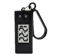 Llavero con reloj electrónico - Mini reloj digital de bolsillo para mochilas y bolsos, pantalla grande para lectura fácil | Reloj portátil para niños y estudiantes, colgante elegante con reloj, negro