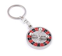 Llavero con rueda de ruleta de metal, colgante giratorio de ruleta, llavero para bolso, monedero, decoración, 1pcs/set, Talla única