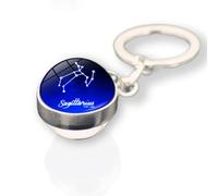 Llavero Con Signo Del Zodiaco De 12 Constelaciones De Sagitario, Llavero Con Bola De Cristal De Cabujón De Doble Cara, Llavero Leo Virgo Libra Escorpio Sagitario, Regalo Para Un Amigo Cumpleaños
