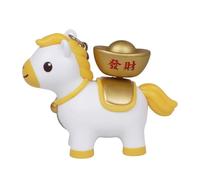 Llavero con sonido de animal con estructura en forma de caballo en miniatura, múltiples opciones de color, diseño portátil, llavero con sonido de animal para llevar a diario, フリーサイズ