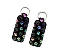 Llavero con soporte para bálsamo labial, diseño de garra de gato, ideal para labios, gatos, garra, bálsamo labial, funda para viajes, e