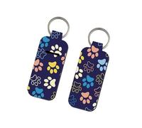 Llavero con soporte para bálsamo labial, diseño de garra de gato, ideal para labios, gatos, garra, bálsamo labial, funda para viajes, a