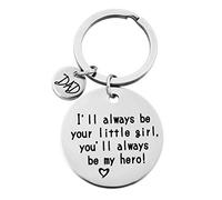 Llavero con texto en inglés "Dad I'll always be your little girl, you'll always be my hero", regalo para hombre