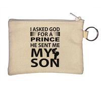 Llavero con texto en inglés "I Asked God for A Prince He Sent Me My Son", color beige, beige, Talla única