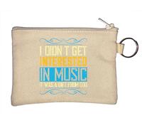 Llavero con texto en inglés "I Didn't get Interested in Music. It was a gift from God", color beige, beige, Talla única