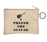Llavero con texto en inglés "I Prefer The Guitar", color beige, beige, Talla única