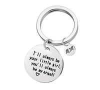 Llavero con texto en inglés "I Will Always Be Your Little", regalo para papá y mamá, procesamiento de moda