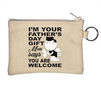 Llavero con texto en inglés "I'm Your Father'd Day Gift Mom Says You are Welcome", color beige, beige, Talla única