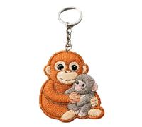 Llavero con texto en inglés «Protect Punch the Monkey», bonito juguete de peluche acrílico 3D para bolso de escuela, bonito mono colgante para mochila y bolso, accesorio divertido, C 1 pieza